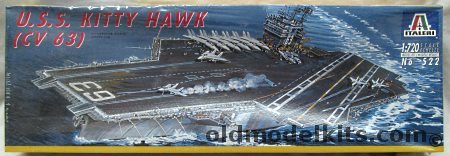Italeri 1/720 USS Kitty Hawk CV63 Aircraft Carrier, 522 plastic model kit
